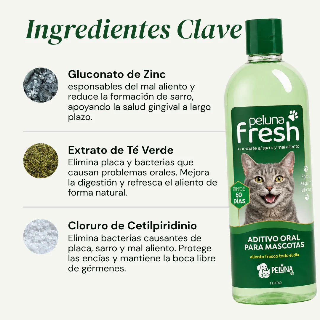 Peluna Fresh for Cats | Aditivo Oral para Gatos