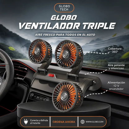 Ventilador triple para carro
