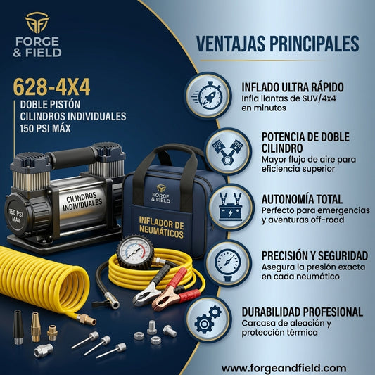 Compresor de aire de 2 cilindros