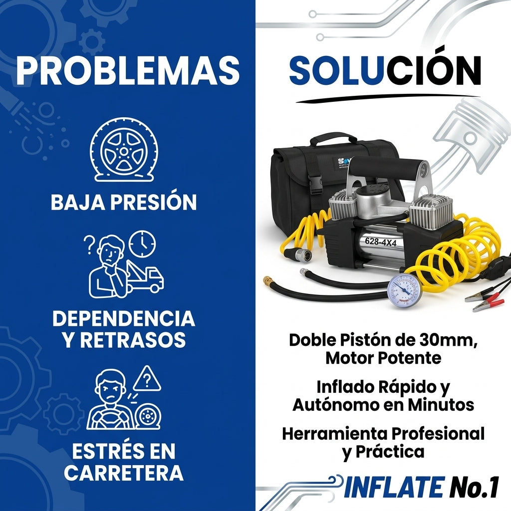 Compresor de aire de 2 cilindros